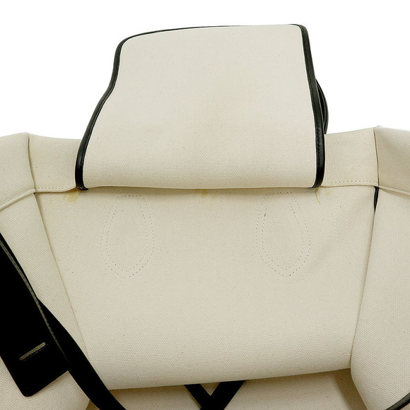 Celine Luggage Phantom Handbag Canvas Leather White Black - Picture 9 of 10